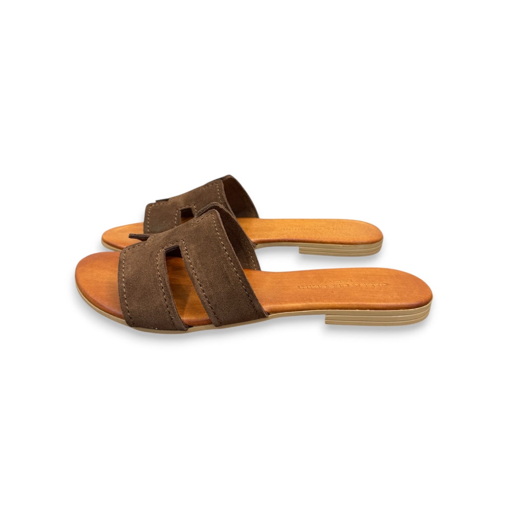 Women's suede calf leather flat sandals - 2760 B
