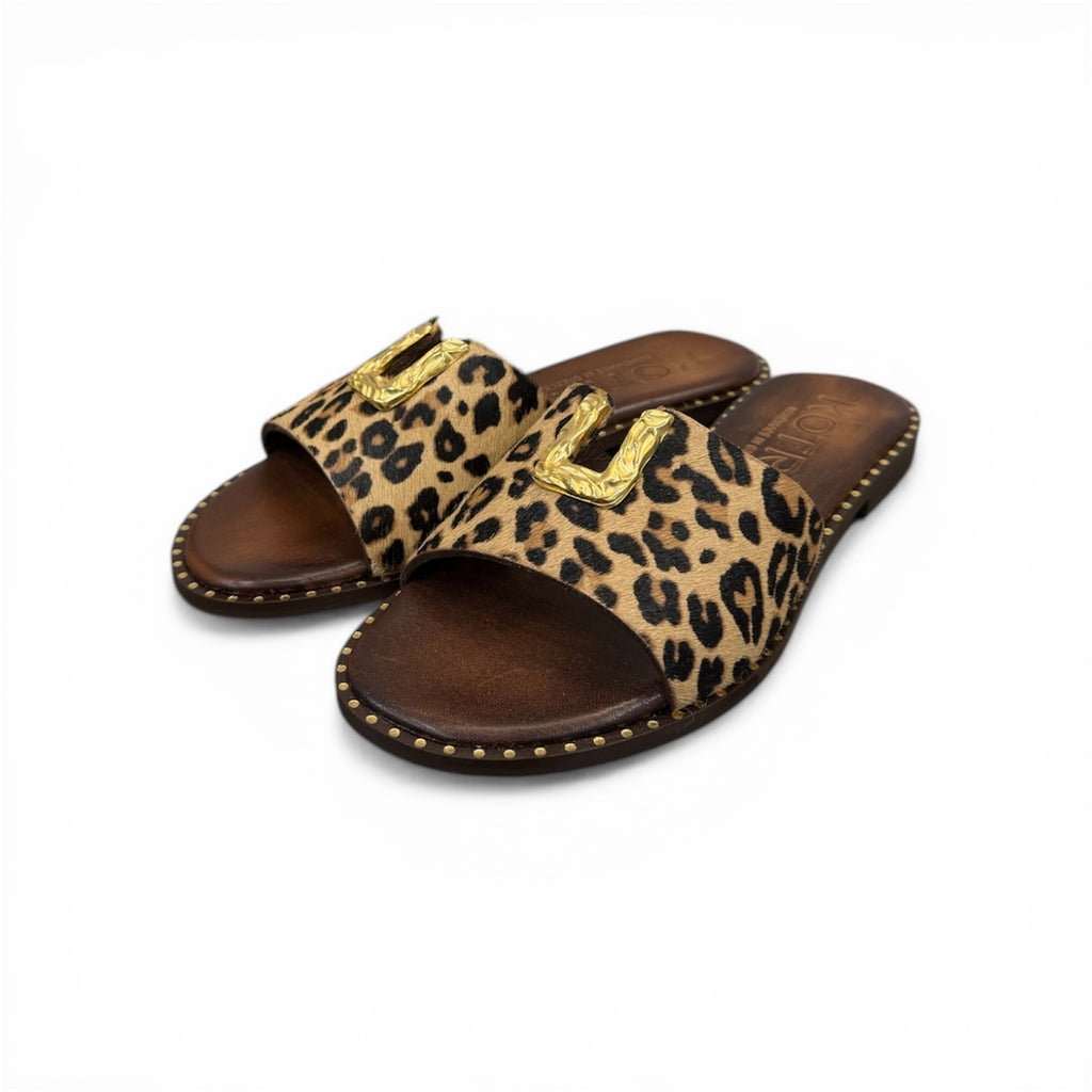 Sandali gioiello bassi in pelle da donna – 04-108-D6