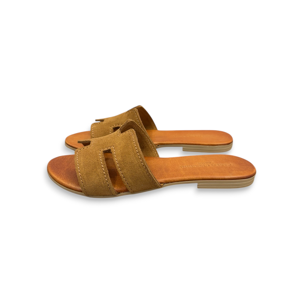 Women's suede calf leather flat sandals - 2760 B