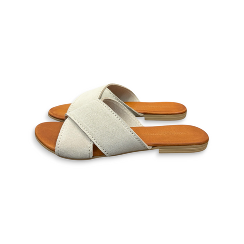 Women's suede calf leather flat sandals - 2921
