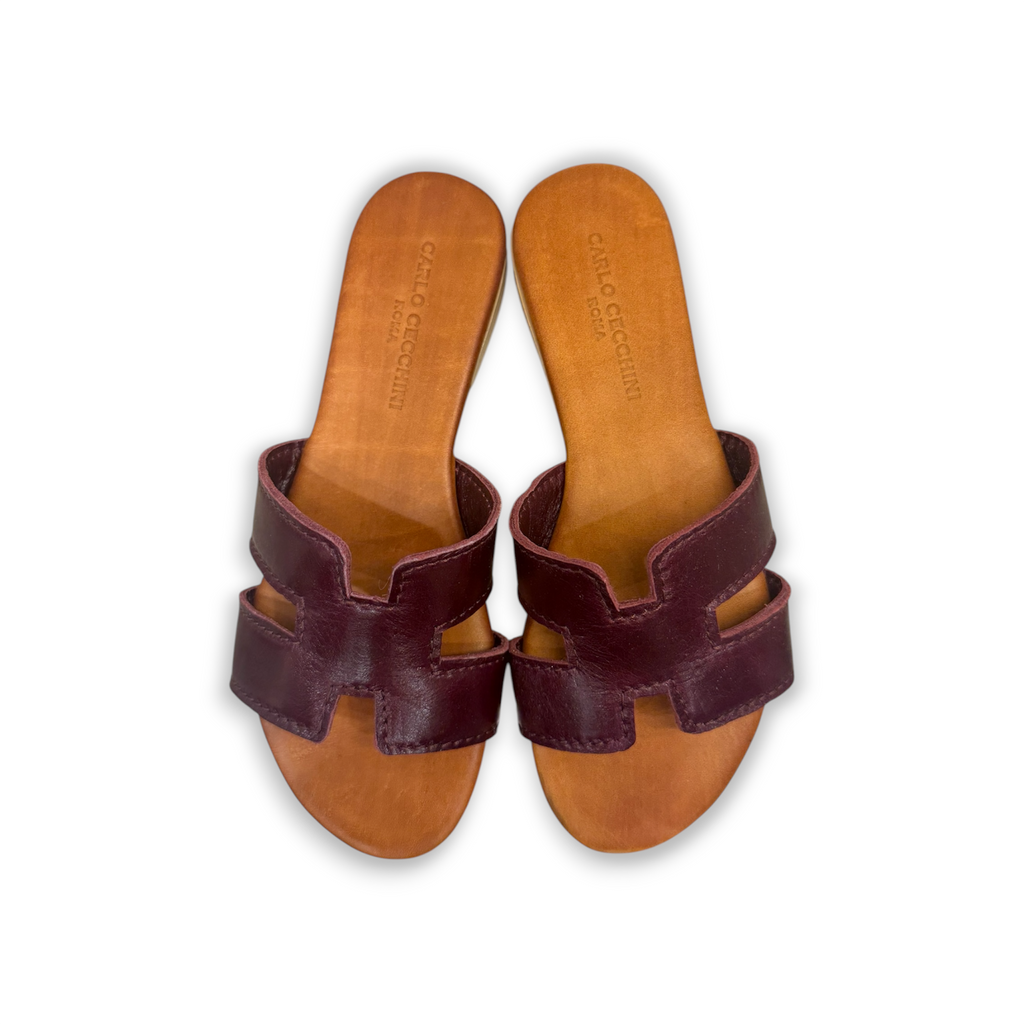 Women's calf leather flat sandals - 2760 B