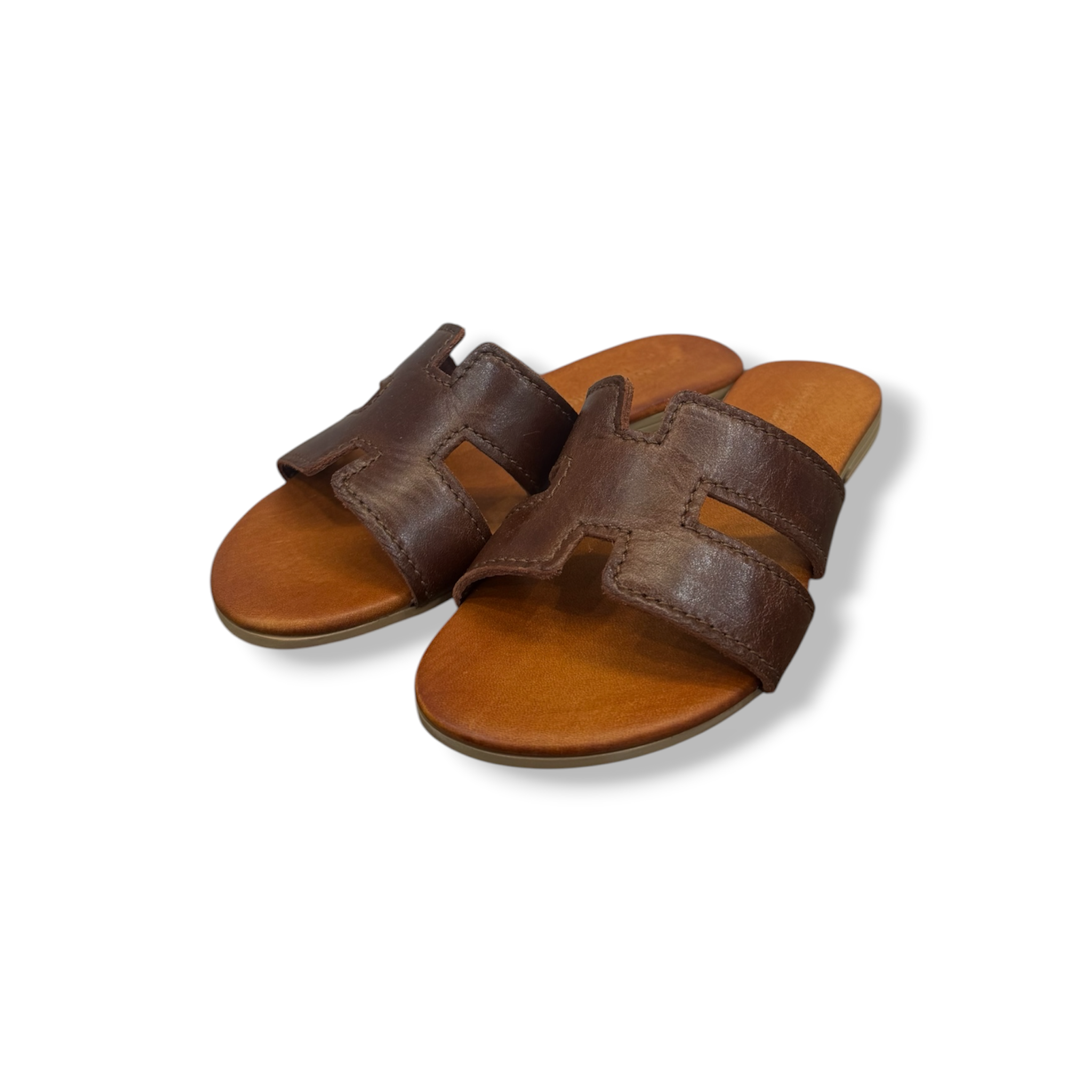 Women's calf leather flat sandals - 2760 B