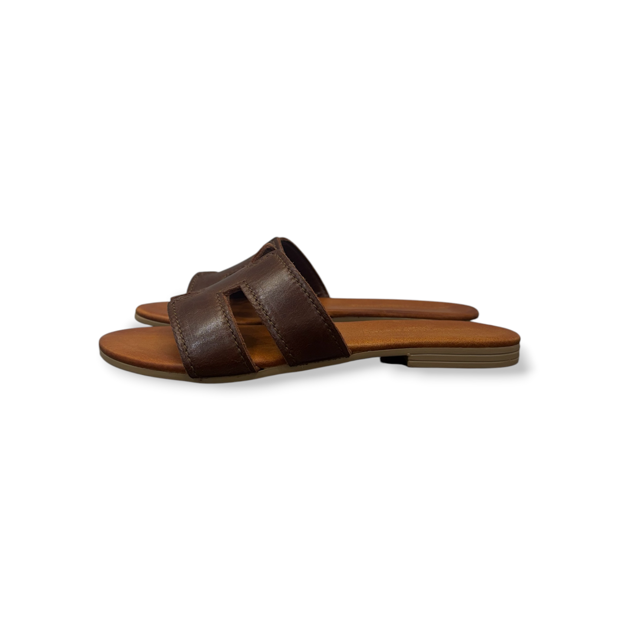Women's calf leather flat sandals - 2760 B