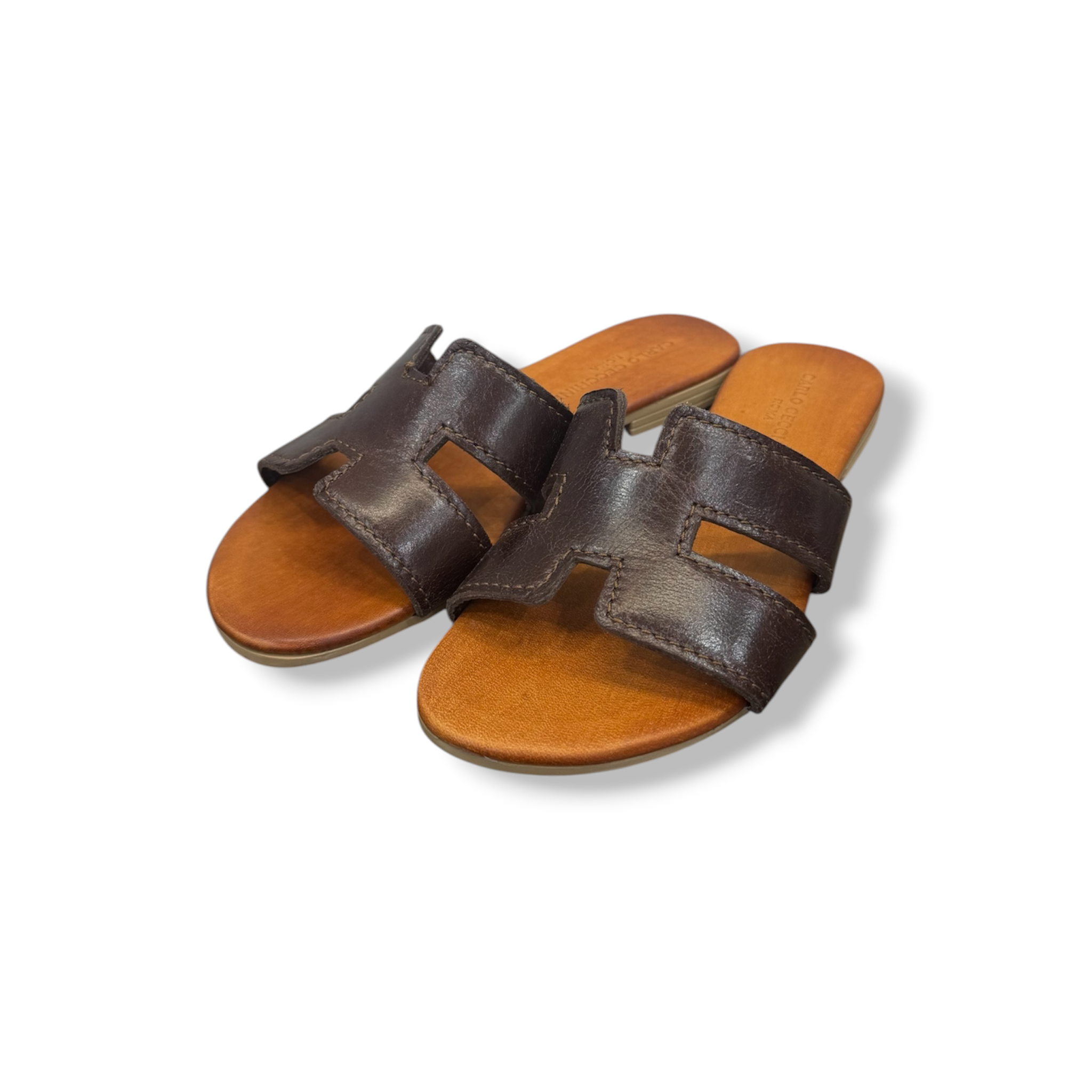 Women's calf leather flat sandals - 2760 B