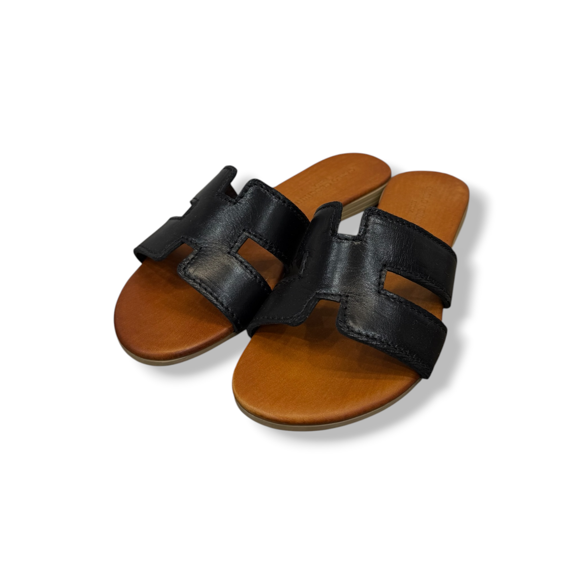 Women's calf leather flat sandals - 2760 B