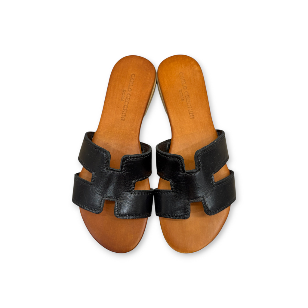 Women's calf leather flat sandals - 2760 B