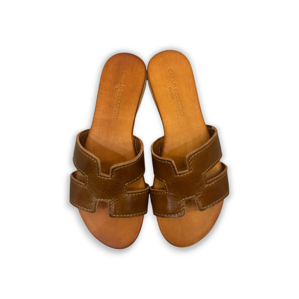 Women's calf leather flat sandals - 2760 B