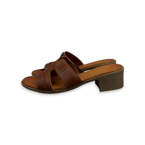 Women's crocodile smooth calf leather sandals - 2760 T