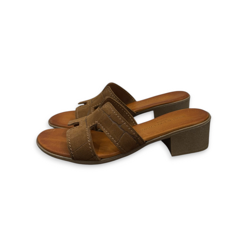 Women's crocodile suede calf leather sandals - 2760 T