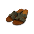 Women's crocodile suede calf leather sandals - 2760 T