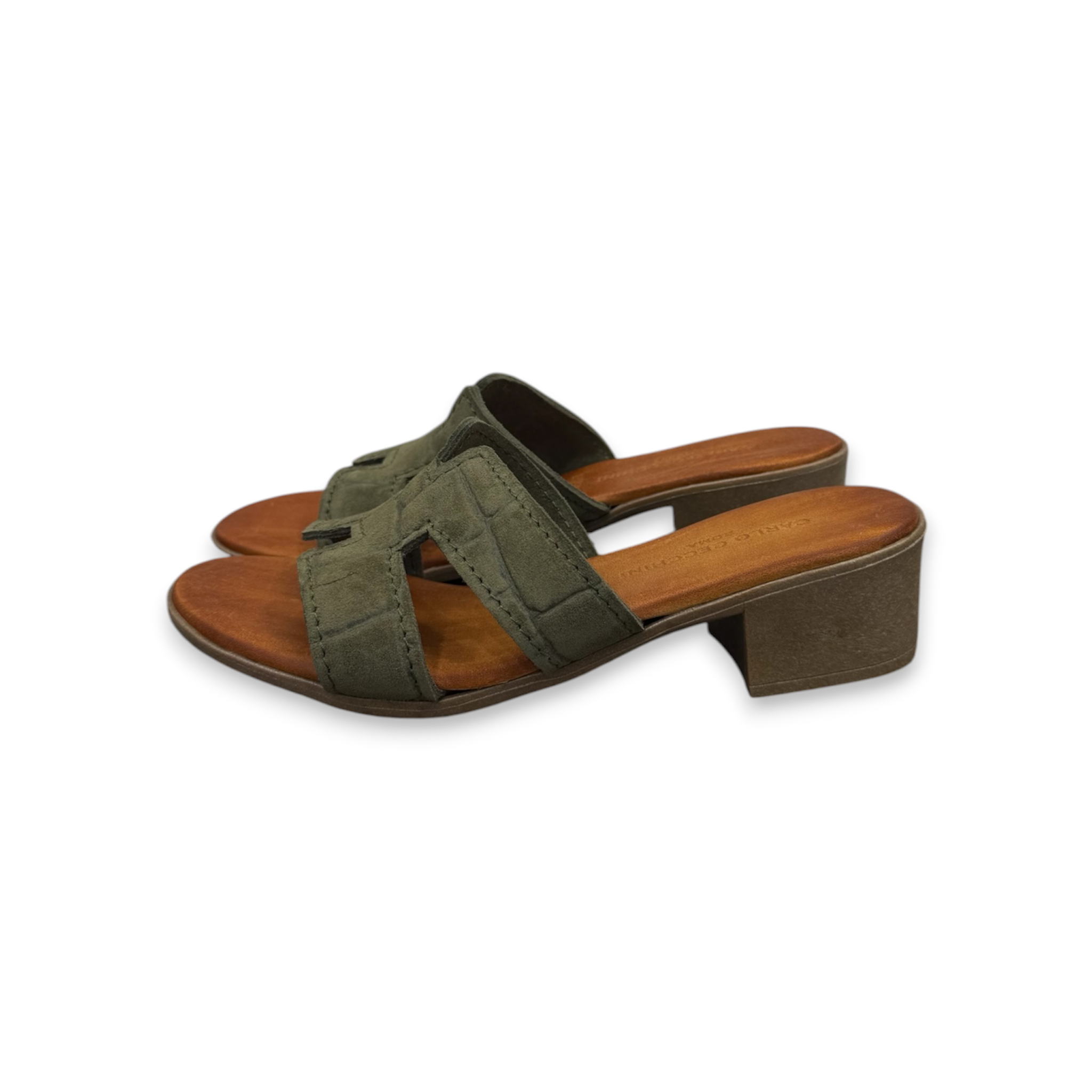 Women's crocodile suede calf leather sandals - 2760 T