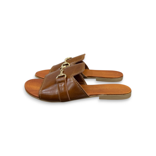 Women's calf leather flat sandals - 2917