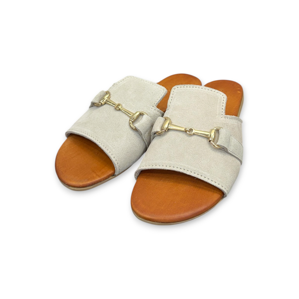 Women's suede calf leather flat sandals - 2917