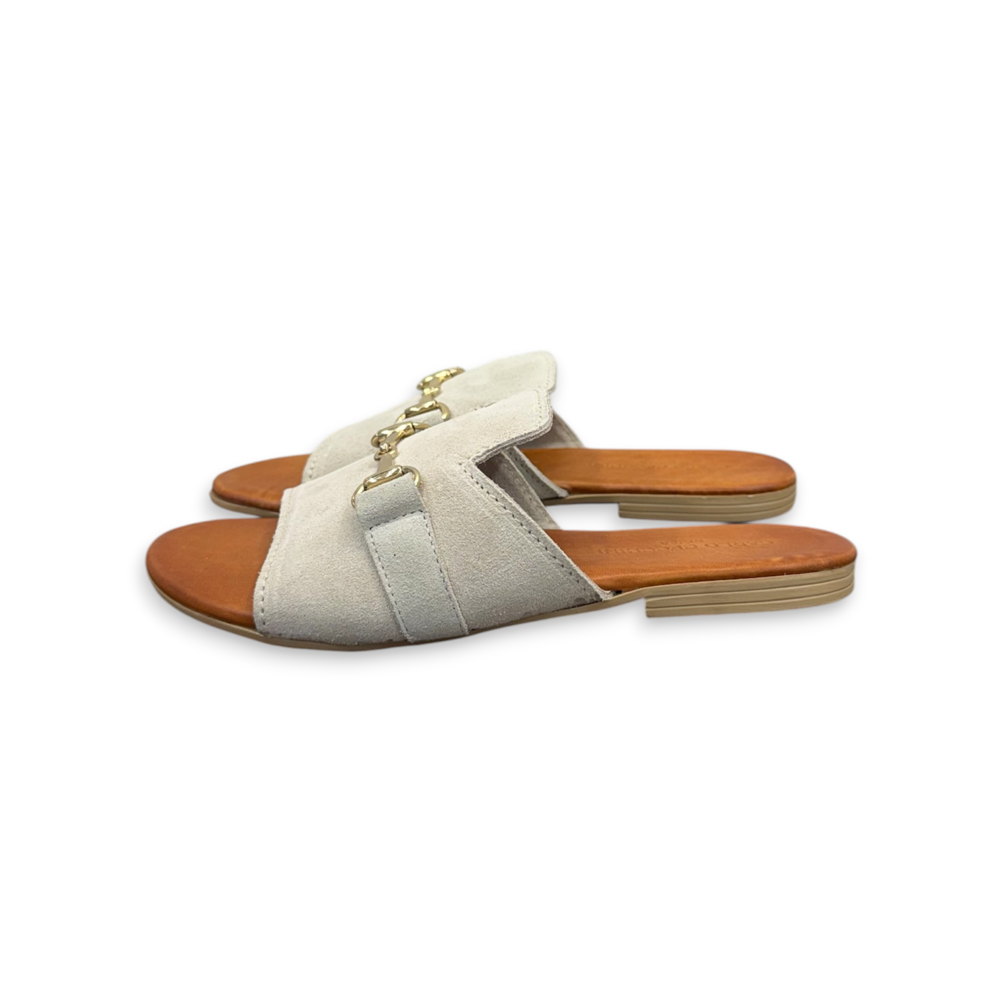 Women's suede calf leather flat sandals - 2917