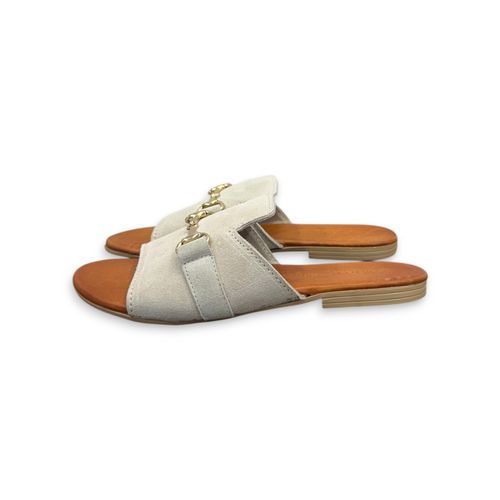 Women's suede calf leather flat sandals - 2917