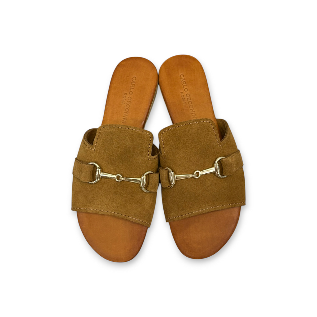 Women's suede calf leather flat sandals - 2917