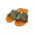 Women's suede calf leather flat sandals - 2760 B