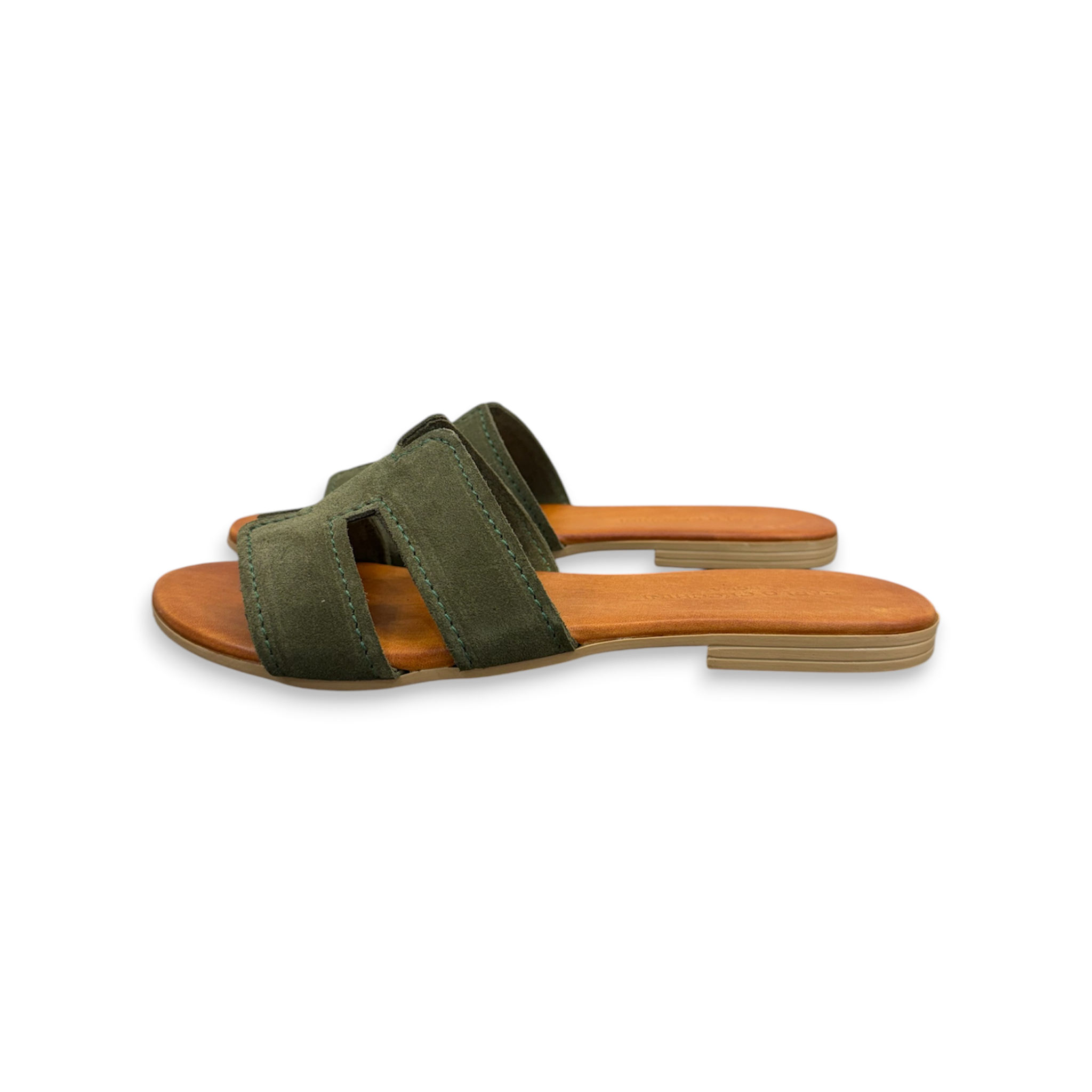 Women's suede calf leather flat sandals - 2760 B