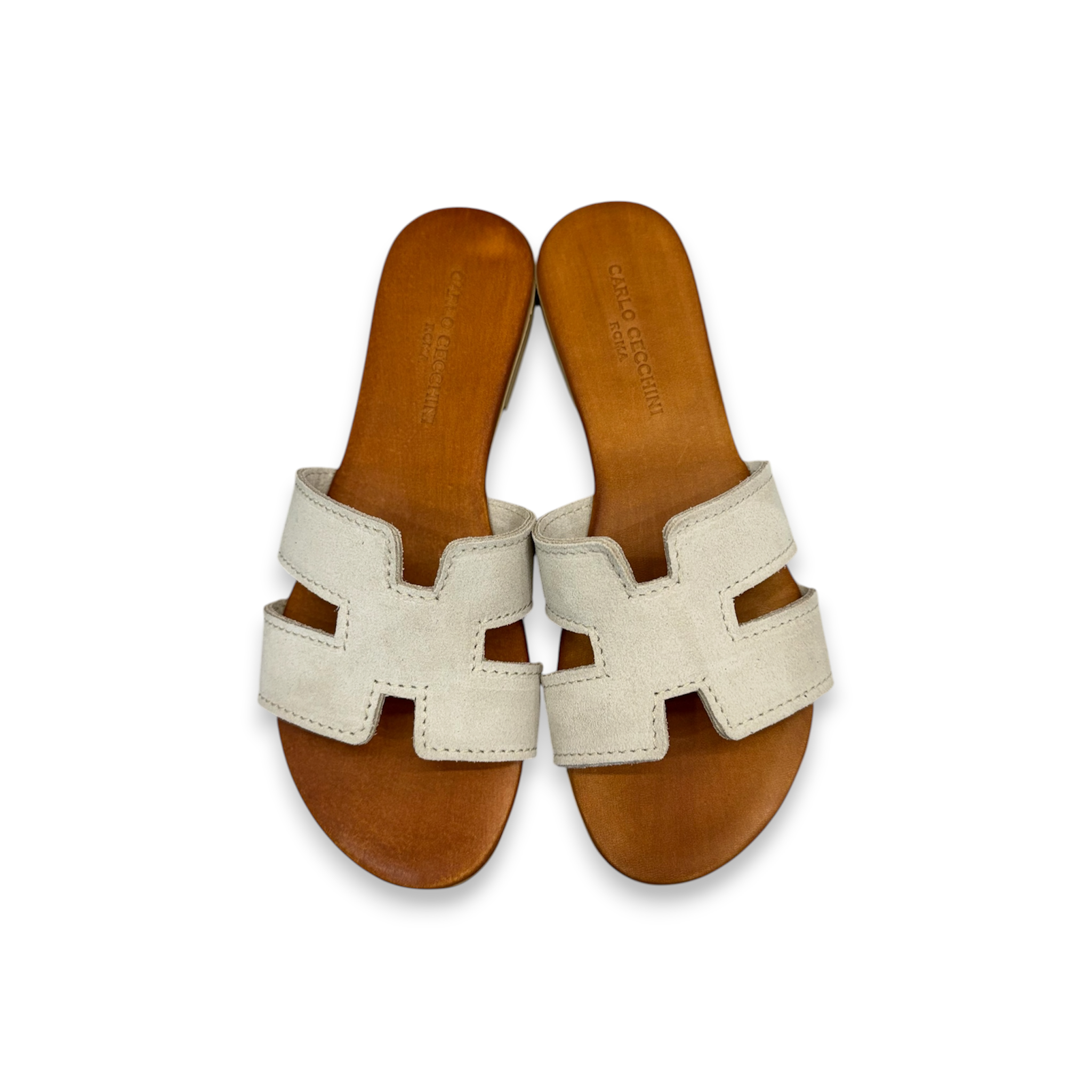 Women's suede calf leather flat sandals - 2760 B