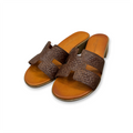 Sandali da donna in pelle di vitello stampa intrecciata - 2760 T