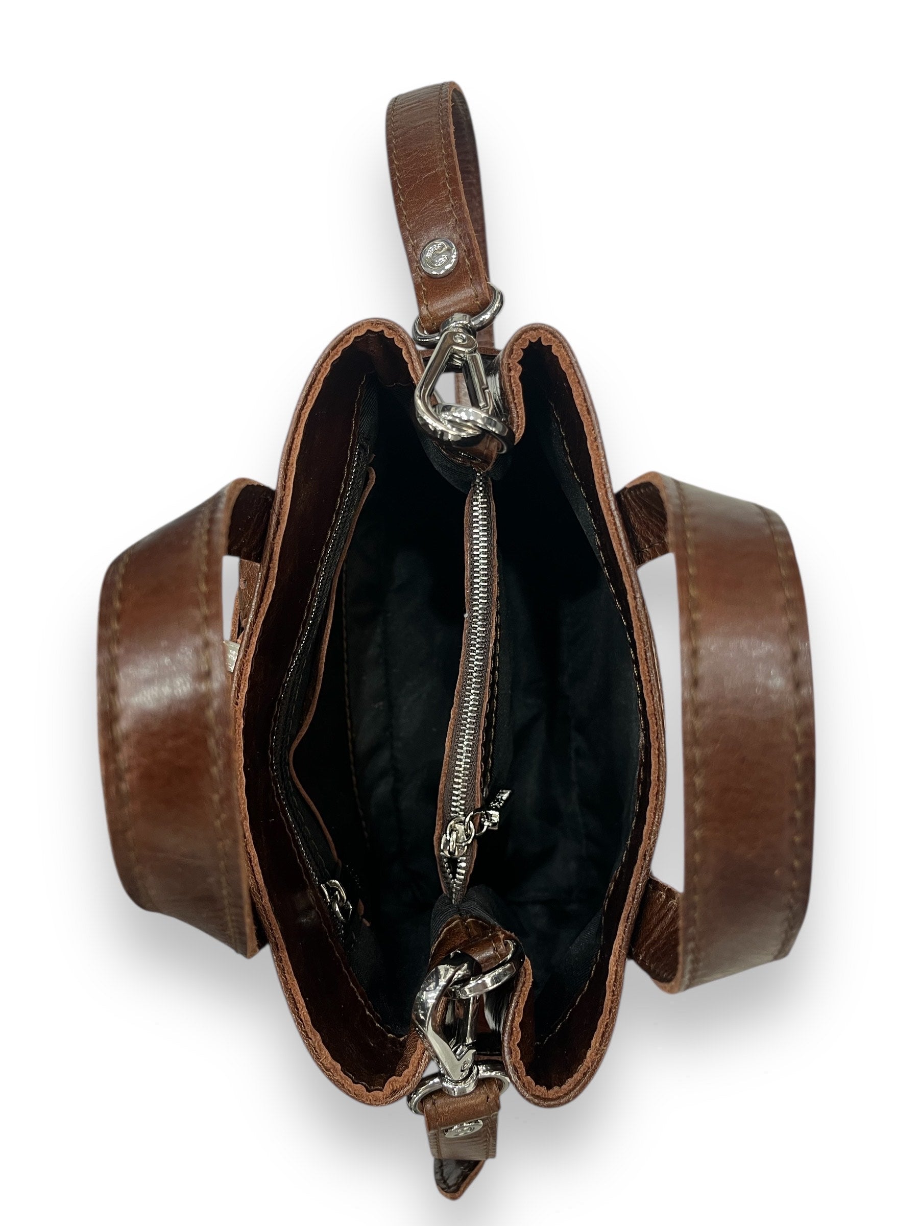 B-BAG - Women's square embossed calf leather handbag