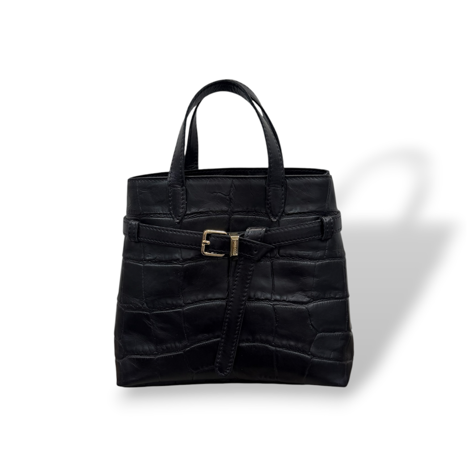 B-BAG big - Women's crocodile calf leather handbag