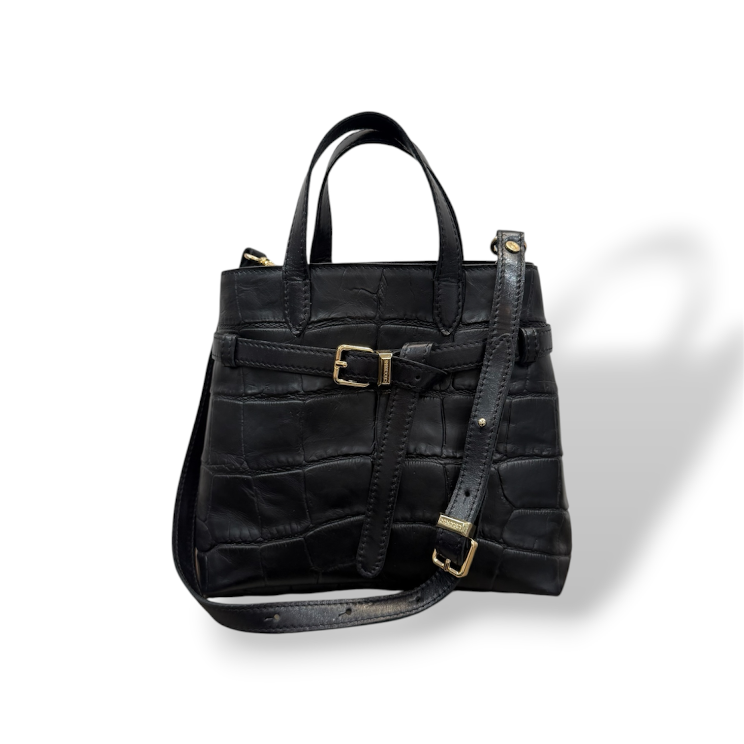 B-BAG big - Women's crocodile calf leather handbag