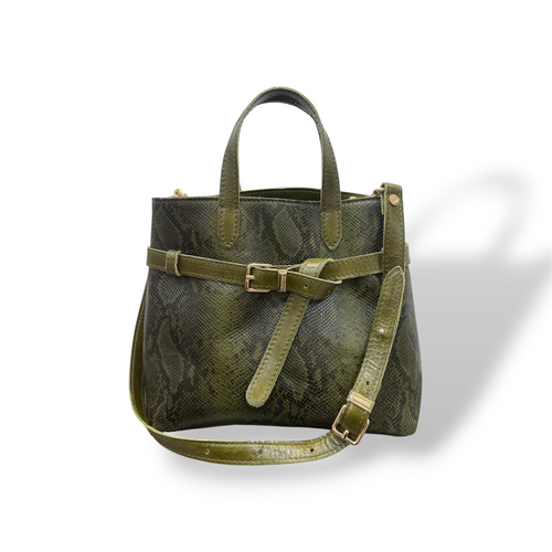 B-BAG big - Women's python embossed calf leather handbag