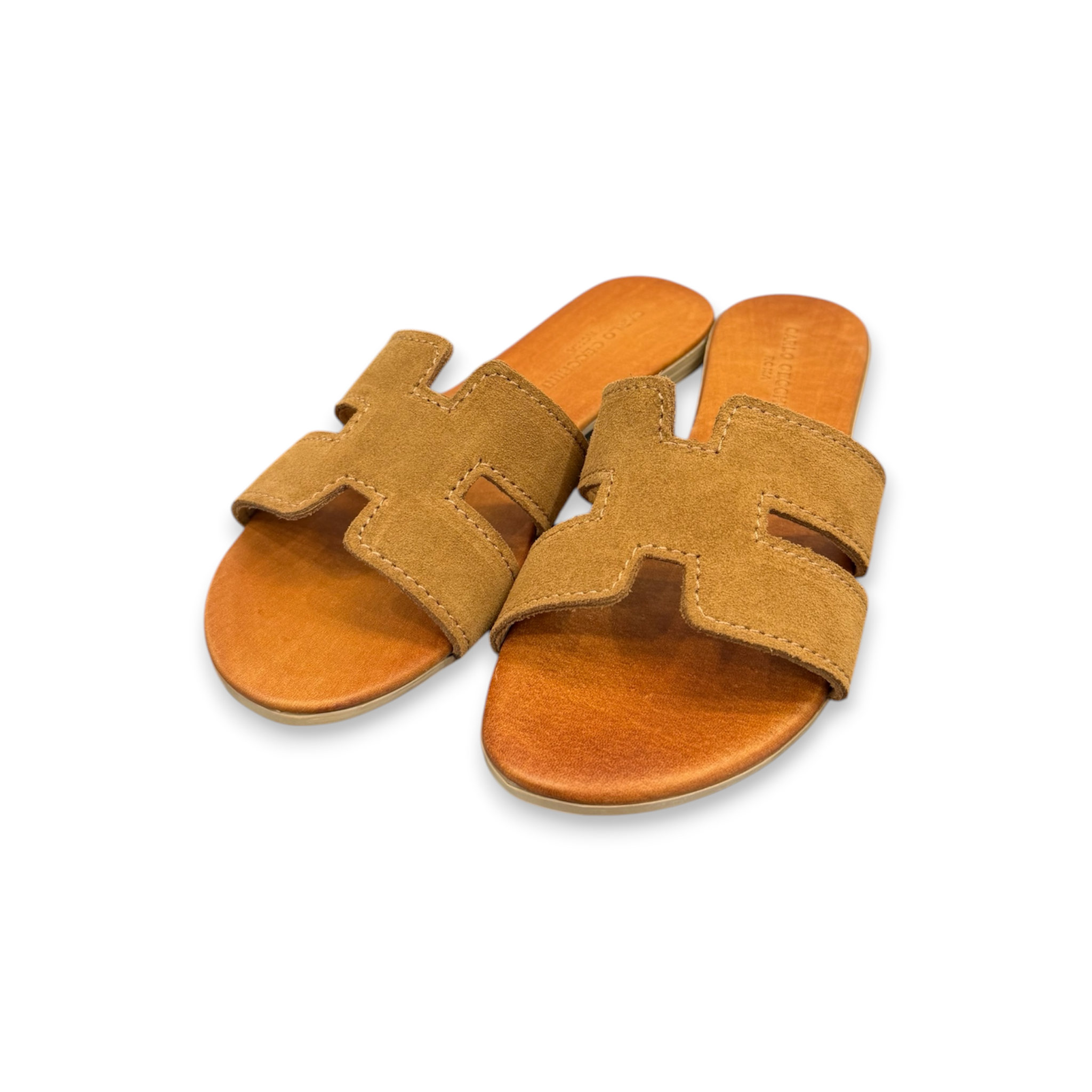 Women's suede calf leather flat sandals - 2760 B