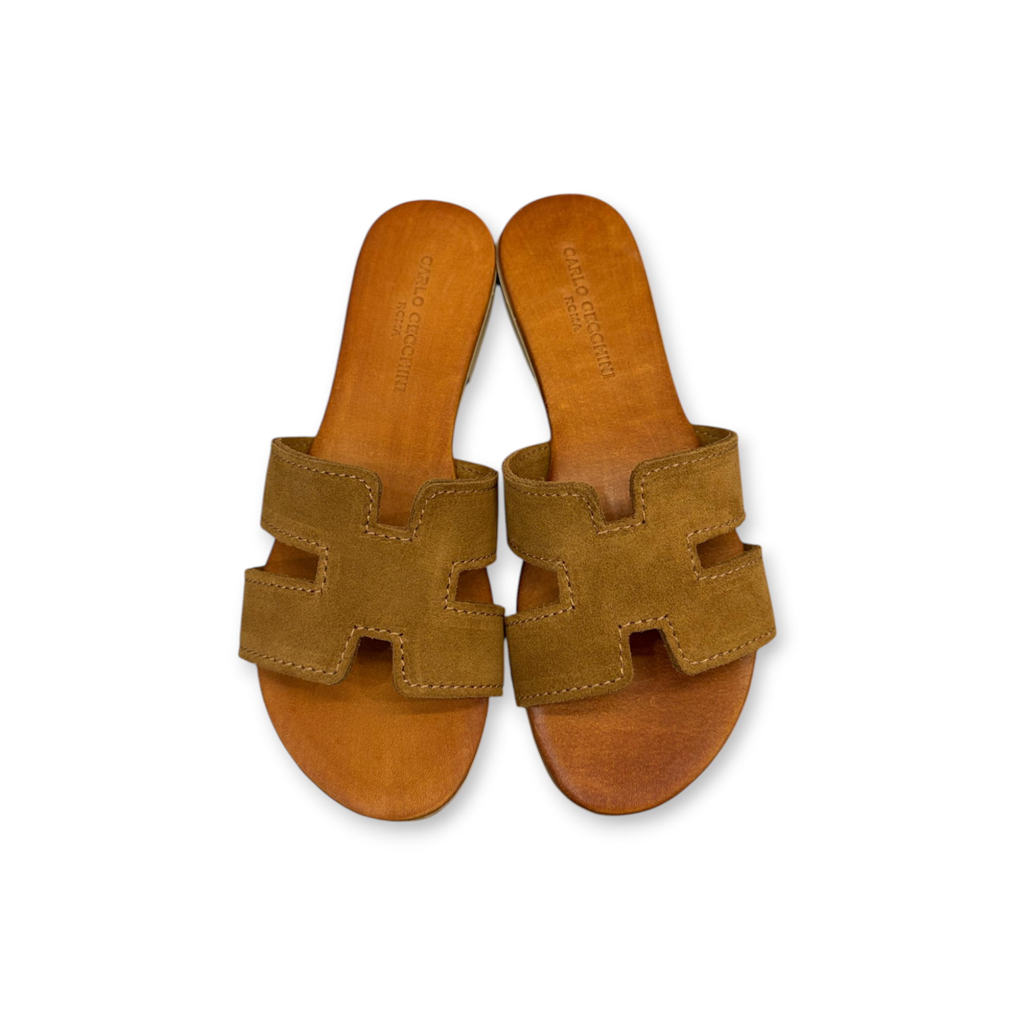 Women's suede calf leather flat sandals - 2760 B
