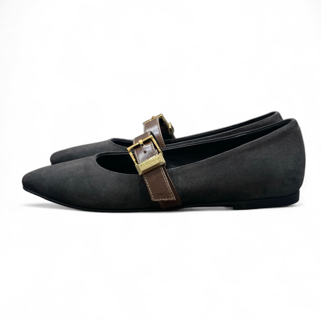 BARBARA - Women's suede calf leather ballet flats