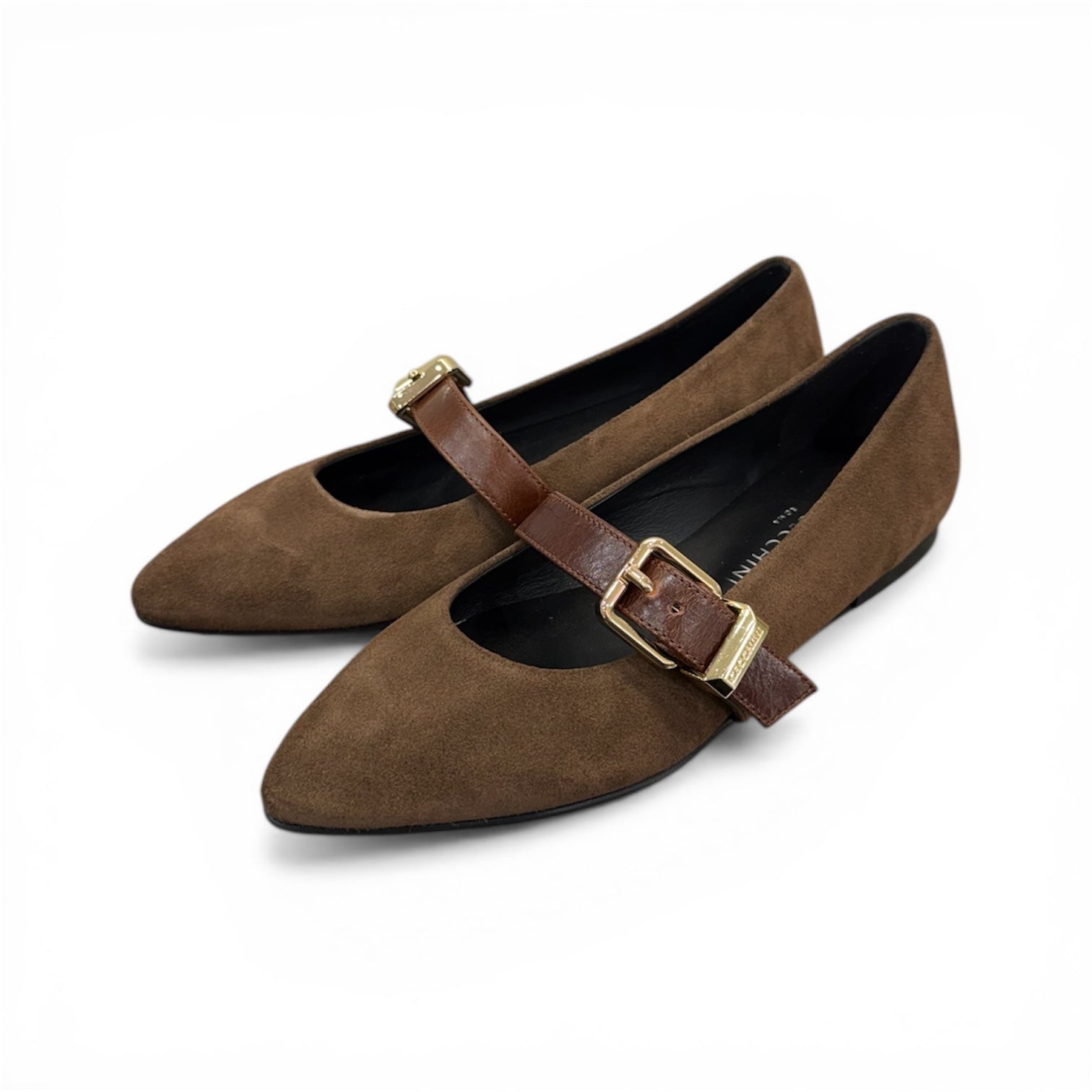 BARBARA - Women's suede calf leather ballet flats