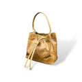 BUCKET small - Women's square embossed calf leather handbag