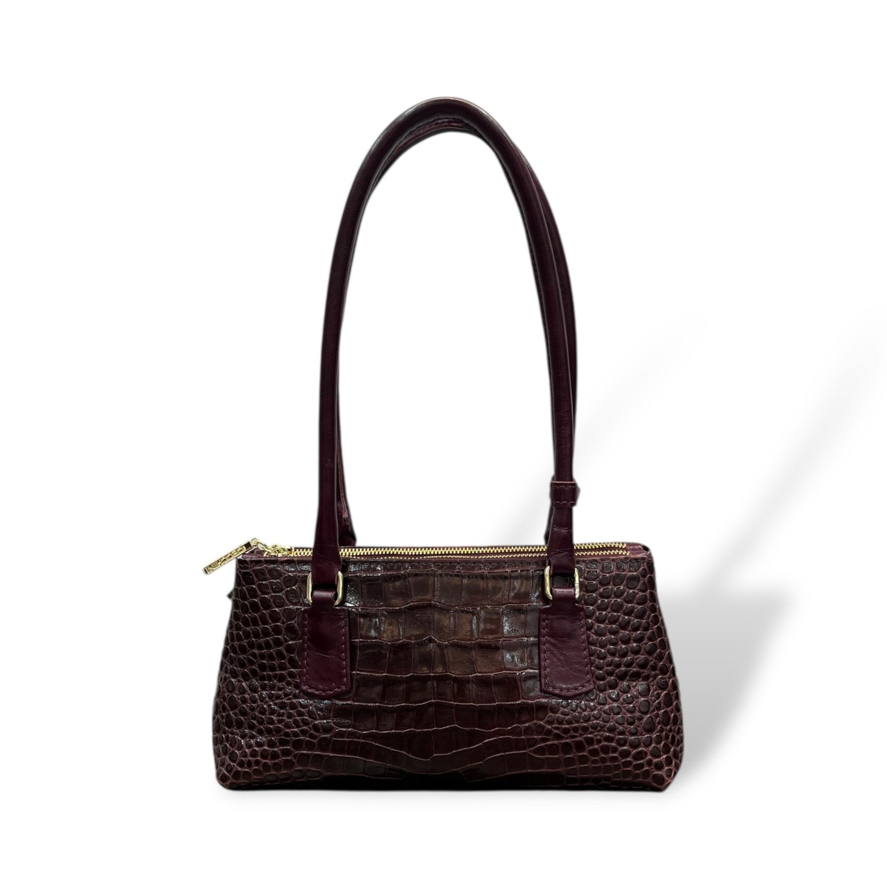 BARBY 25 L - Women's crocodile embossed calf leather handbag