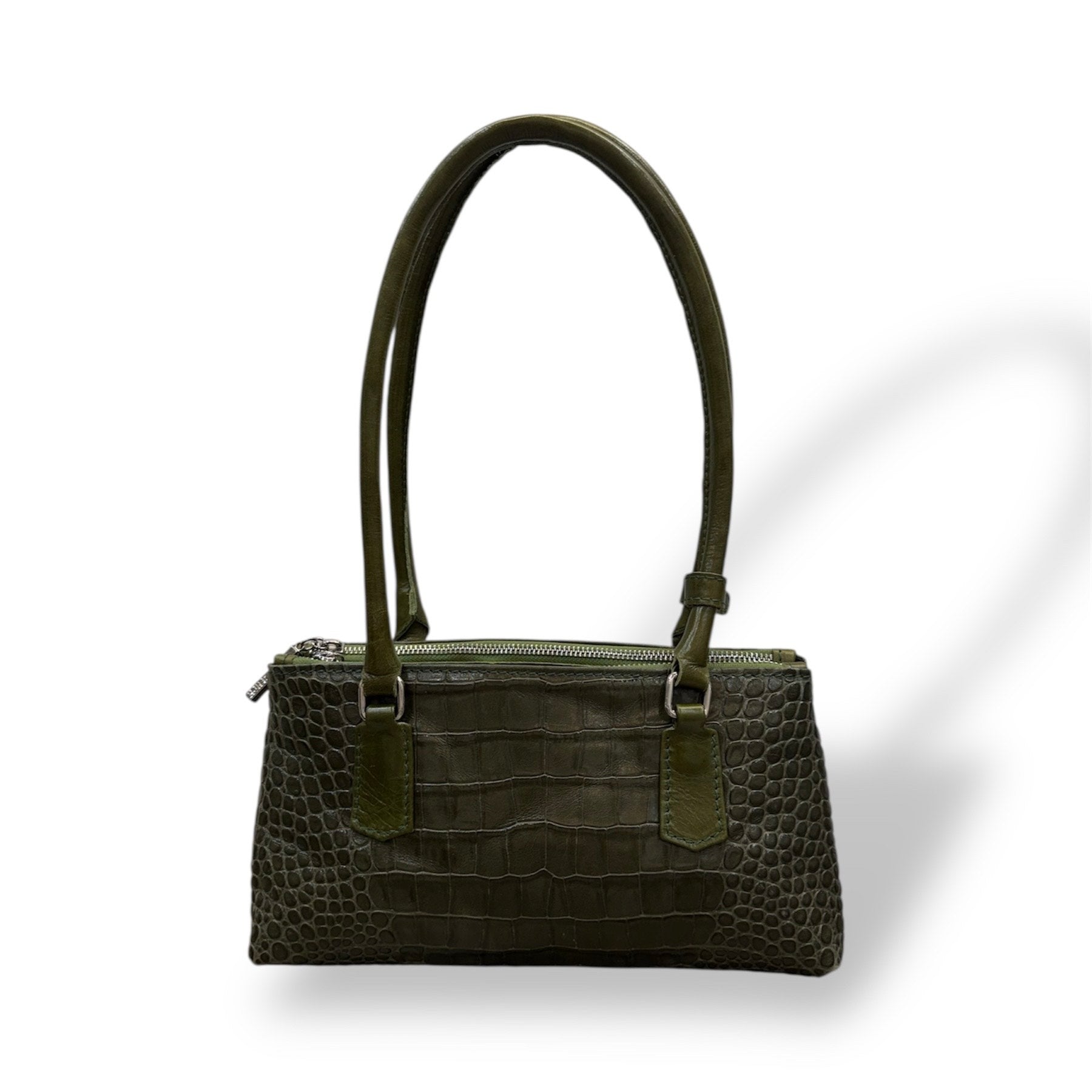 BARBY 25 L - Women's crocodile embossed calf leather handbag