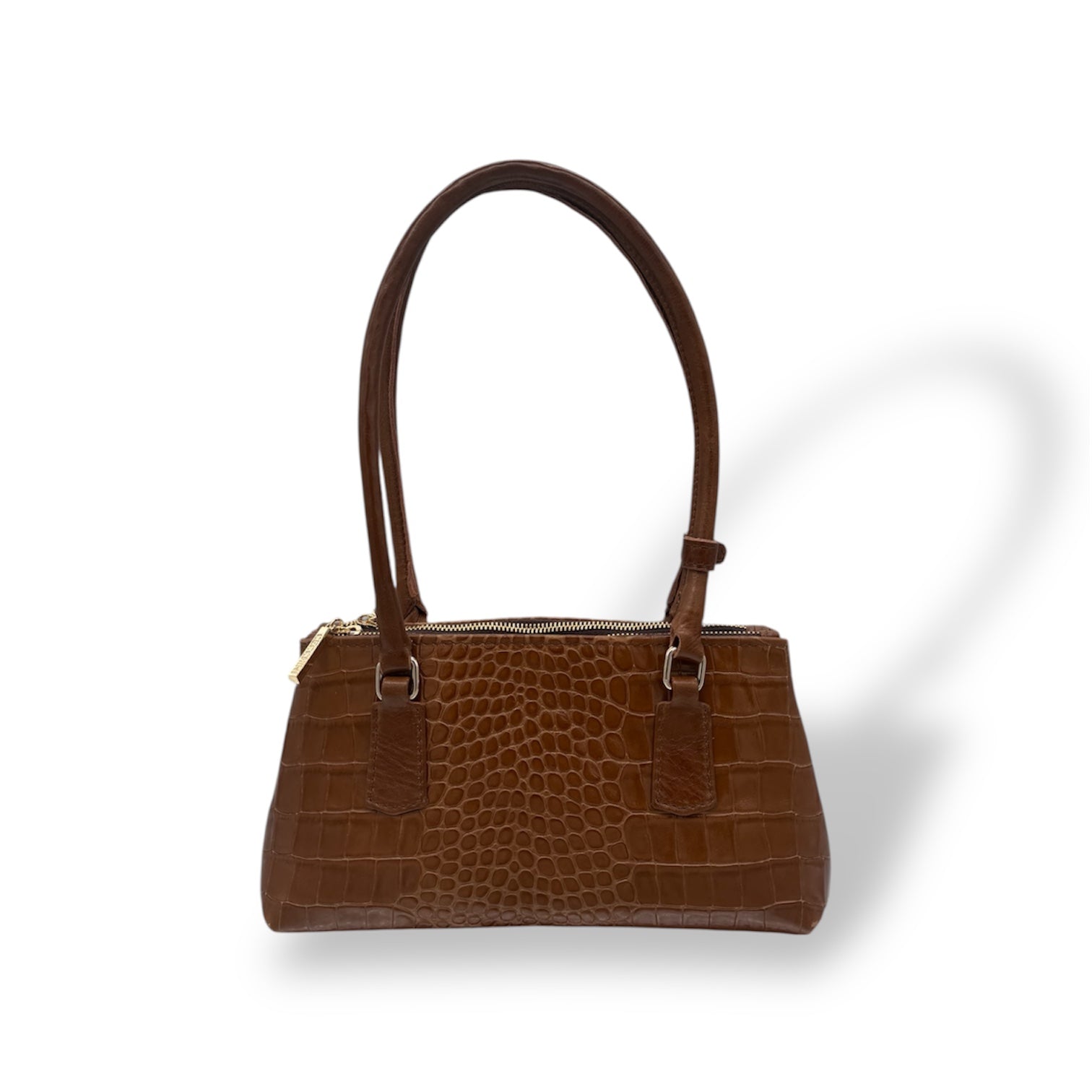BARBY 25 L - Women's crocodile embossed calf leather handbag