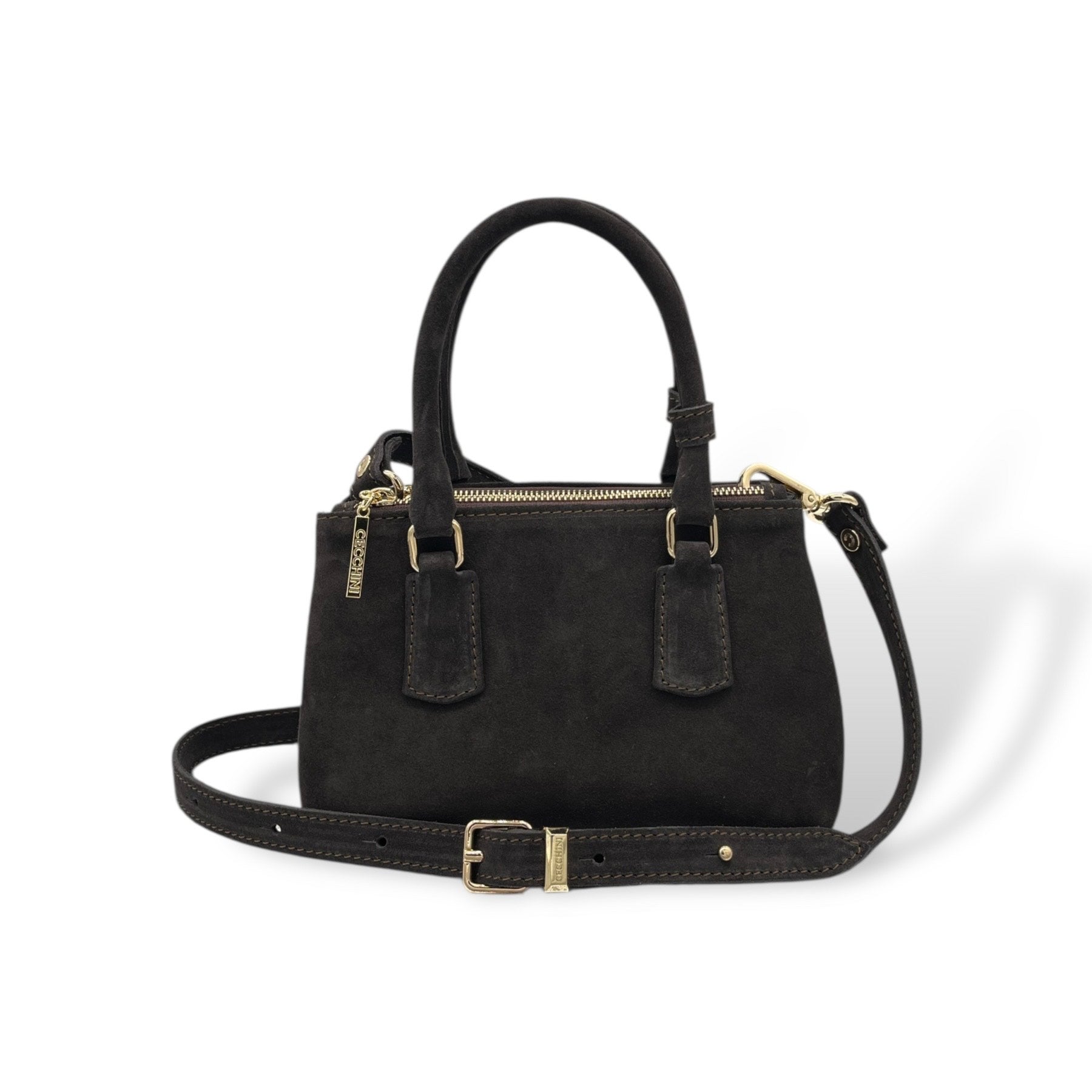 BARBY 25 - Women's suede calf leather handbag