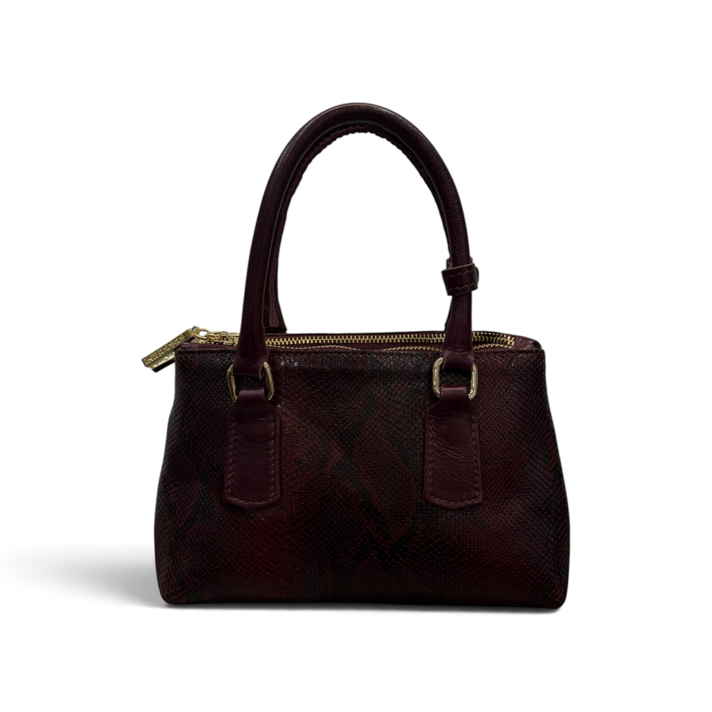 BARBY 25 - Women's python embossed calf leather handbag