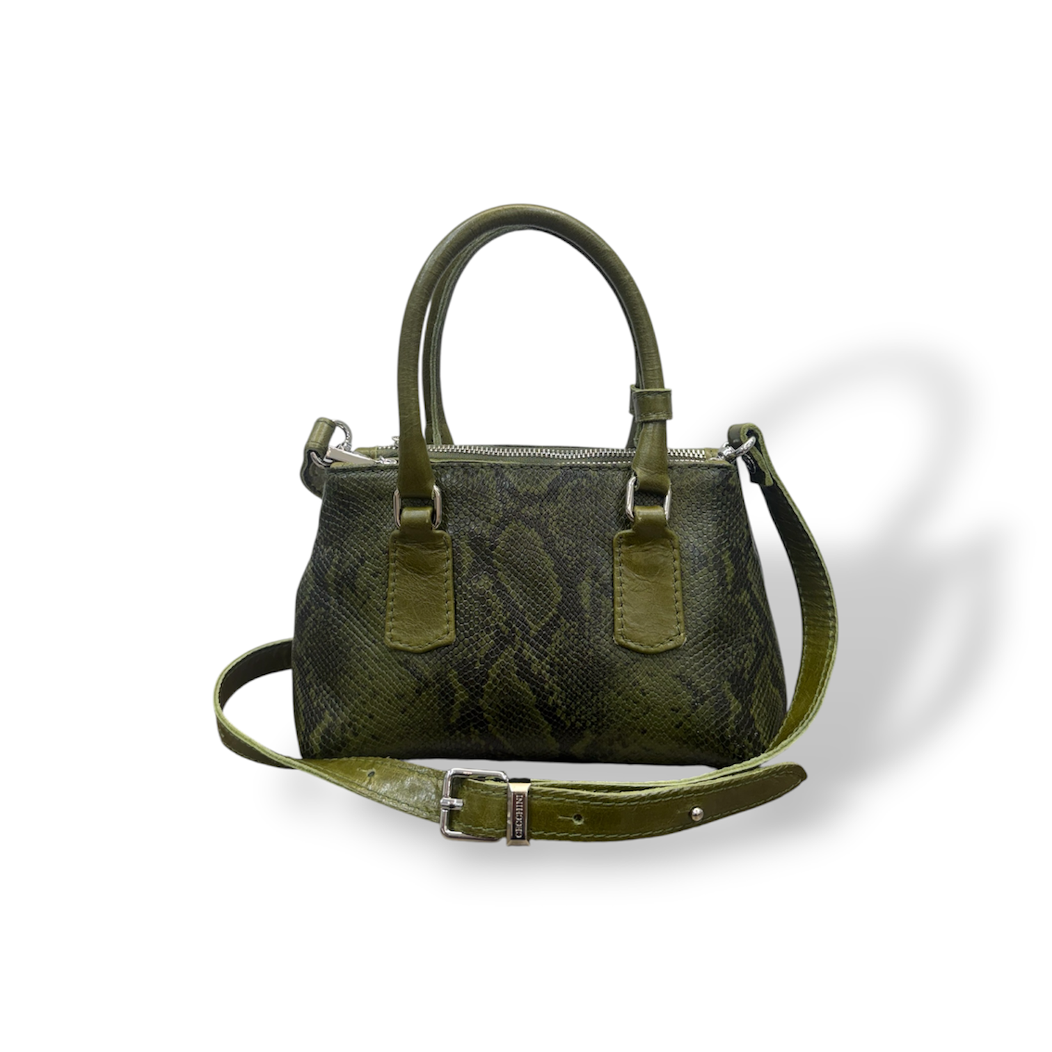 BARBY 25 - Women's python embossed calf leather handbag