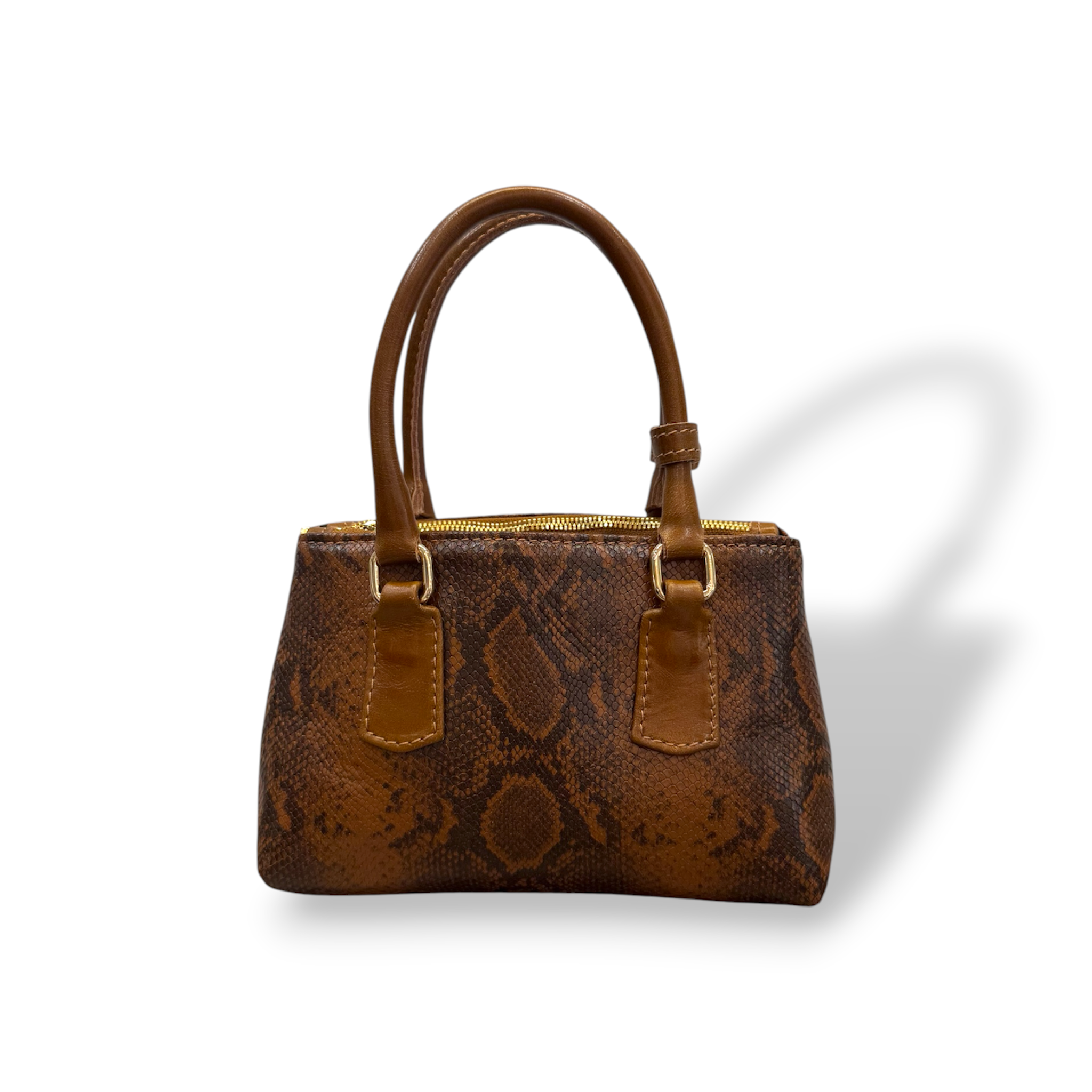 BARBY 25 - Women's python embossed calf leather handbag
