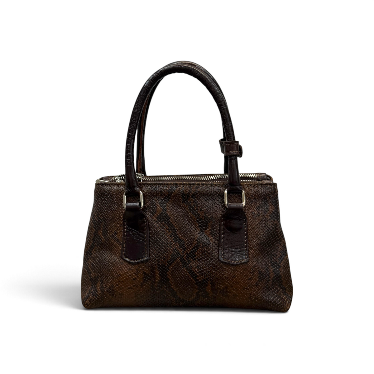 BARBY 25 - Borsa a mano da donna in pelle di vitello stampa pitone