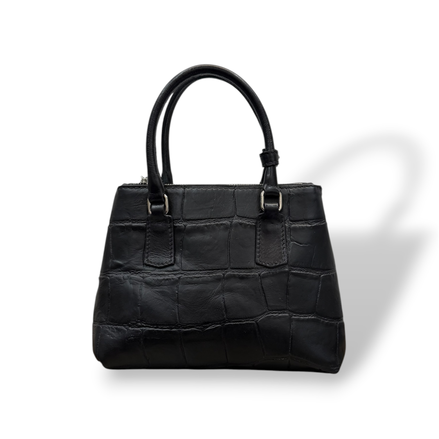 BARBY 25 big - Women's crocodile calf leather handbag