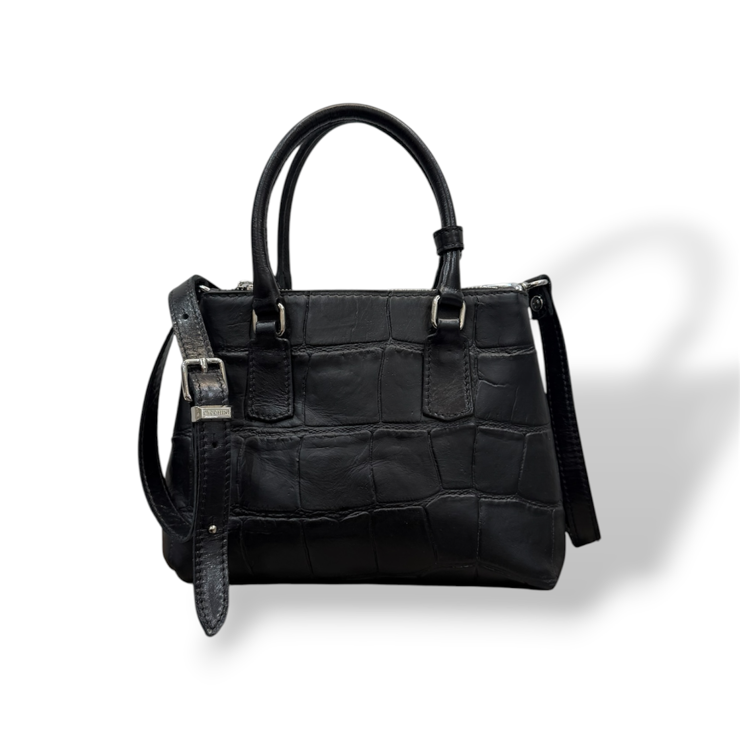BARBY 25 big - Women's crocodile calf leather handbag