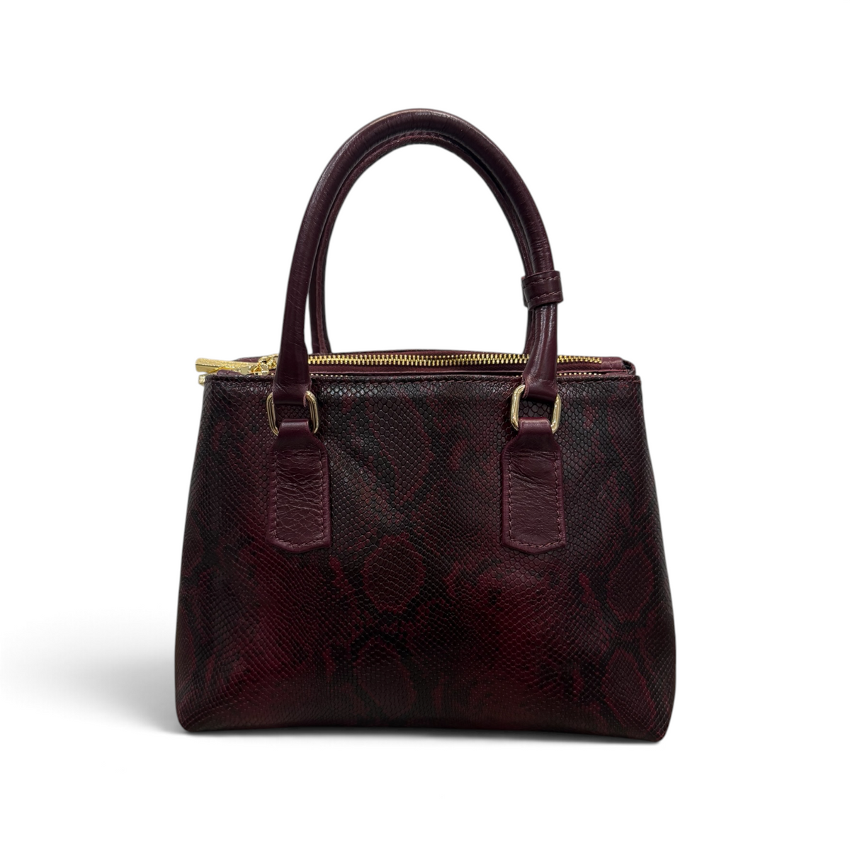 BARBY 25 big - Women's python embossed calf leather handbag