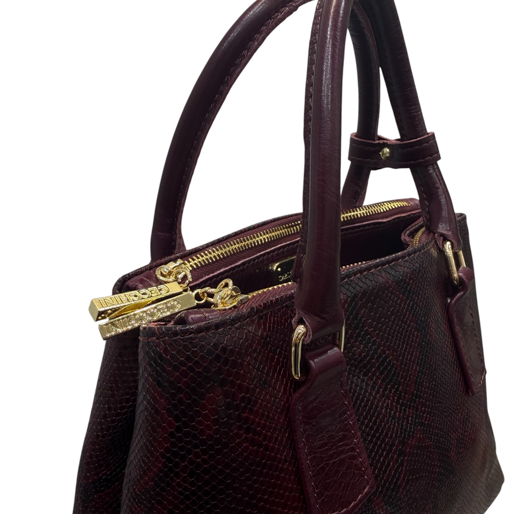 BARBY 25 big - Women's python embossed calf leather handbag