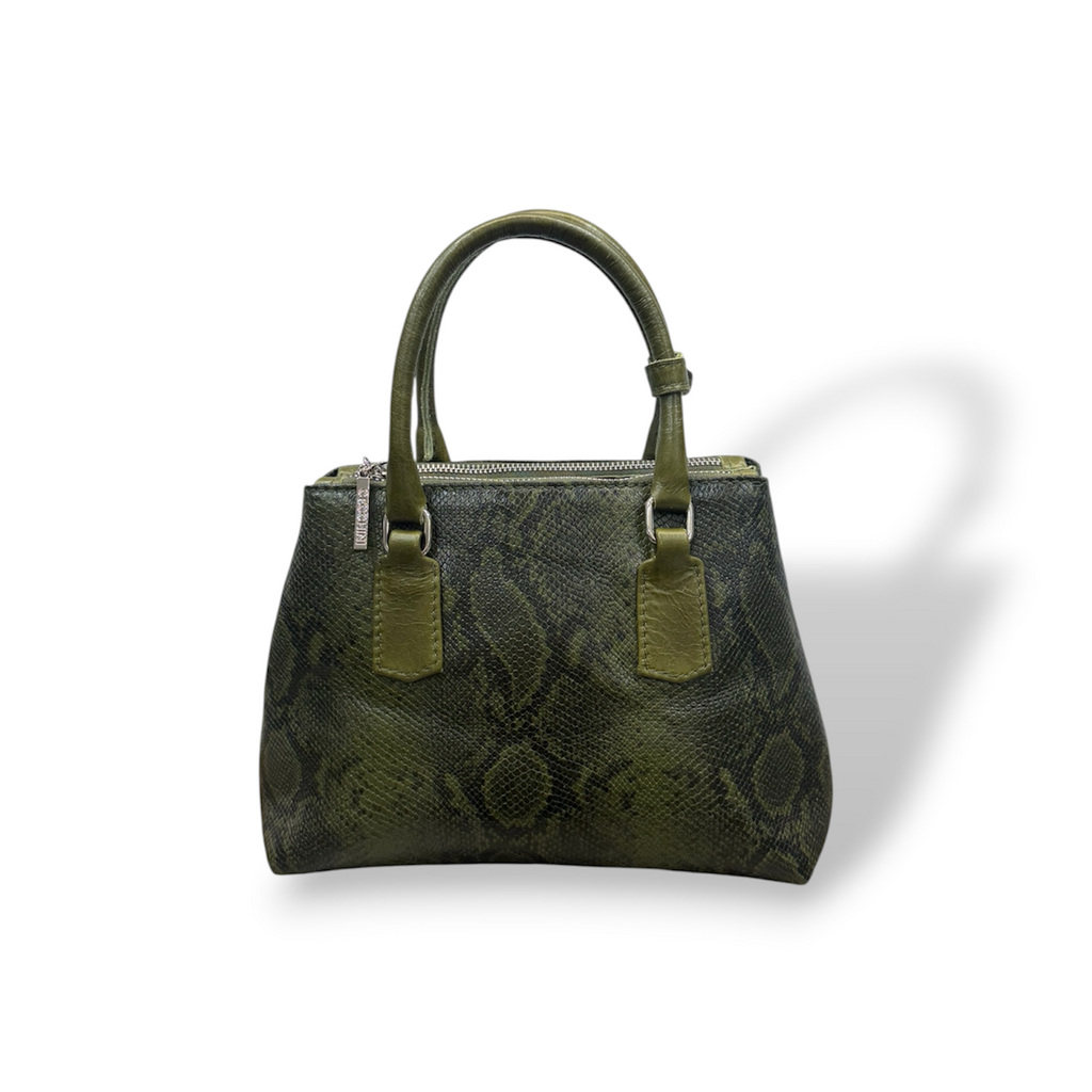 BARBY 25 big - Women's python embossed calf leather handbag