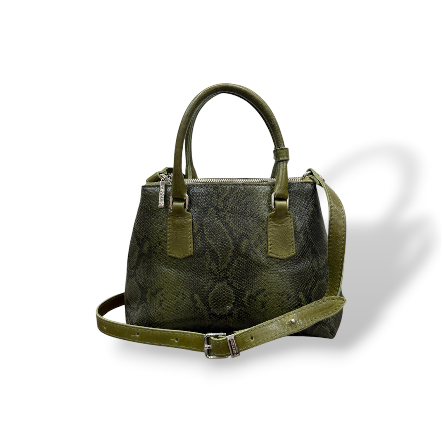 BARBY 25 big - Women's python embossed calf leather handbag