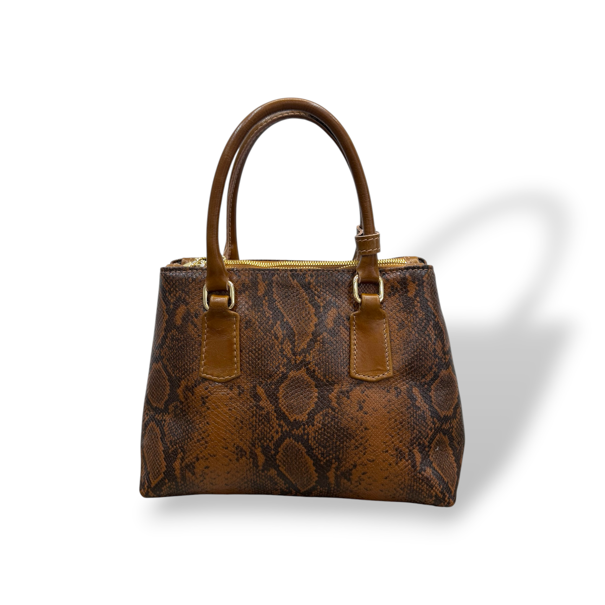 BARBY 25 big - Women's python embossed calf leather handbag