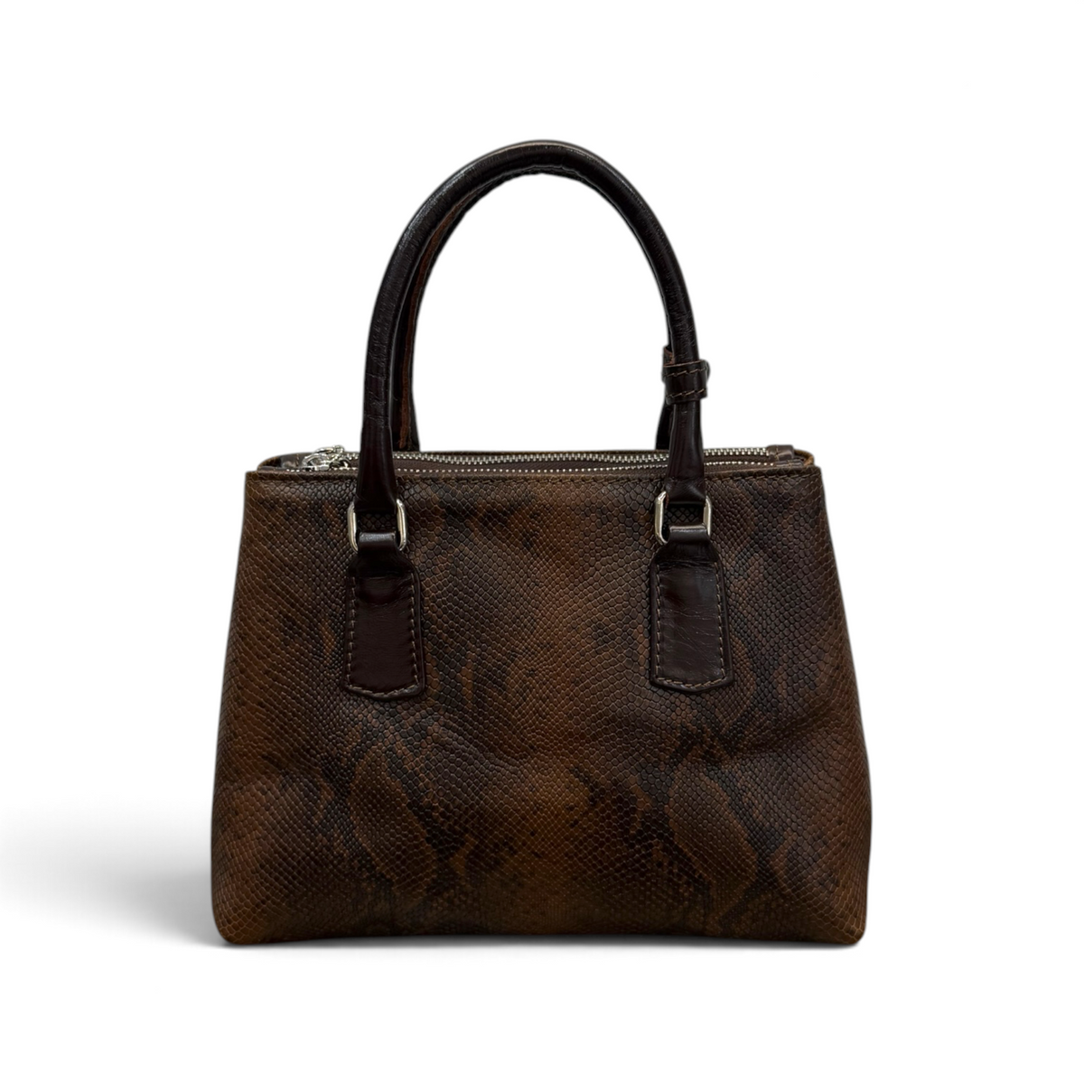 BARBY 25 grande - Borsa a mano da donna in pelle di vitello stampa pitone
