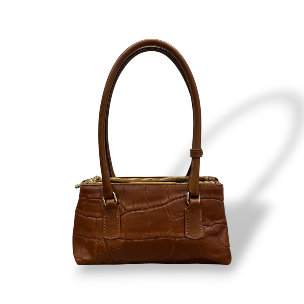 BARBY 25 L - Women's crocodile smooth calf leather handbag